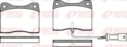 Remsa 0249.02 - Kit de plaquettes de frein, frein à disque cwaw.fr