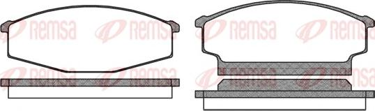 Remsa 0256.00 - Kit de plaquettes de frein, frein à disque cwaw.fr