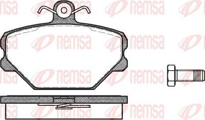 Remsa 0264.00 - Kit de plaquettes de frein, frein à disque cwaw.fr