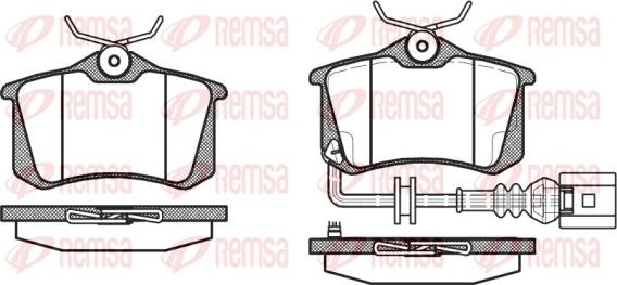 Remsa 0263.41 - Kit de plaquettes de frein, frein à disque cwaw.fr