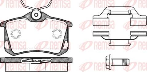 Remsa 0263.50 - Kit de plaquettes de frein, frein à disque cwaw.fr