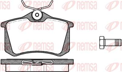 Remsa 0263.10 - Kit de plaquettes de frein, frein à disque cwaw.fr