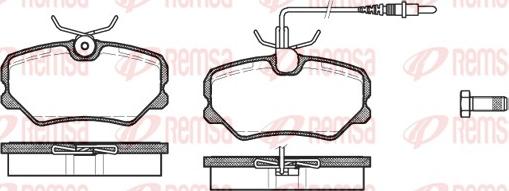 Remsa 0262.02 - Kit de plaquettes de frein, frein à disque cwaw.fr