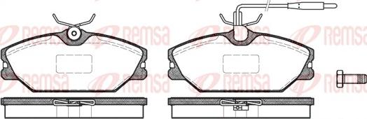 Remsa 0208.12 - Kit de plaquettes de frein, frein à disque cwaw.fr