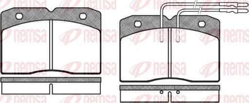 Remsa 0211.04 - Kit de plaquettes de frein, frein à disque cwaw.fr