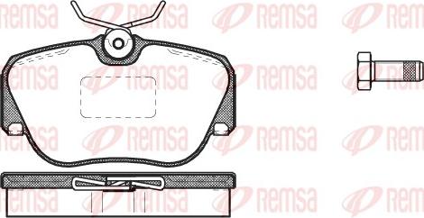 Remsa 0284.00 - Kit de plaquettes de frein, frein à disque cwaw.fr