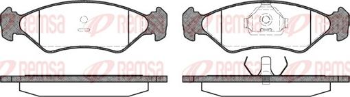 Remsa 0285.10 - Kit de plaquettes de frein, frein à disque cwaw.fr