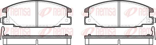 Remsa 0238.04 - Kit de plaquettes de frein, frein à disque cwaw.fr