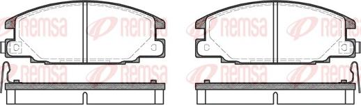 Remsa 0238.14 - Kit de plaquettes de frein, frein à disque cwaw.fr