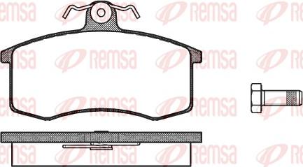 Remsa 0221.00 - Kit de plaquettes de frein, frein à disque cwaw.fr