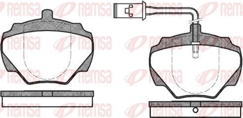 Remsa 0222.01 - Kit de plaquettes de frein, frein à disque cwaw.fr