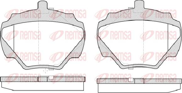 Remsa 0222.10 - Kit de plaquettes de frein, frein à disque cwaw.fr