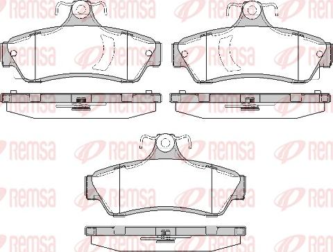 Remsa 0799.40 - Kit de plaquettes de frein, frein à disque cwaw.fr