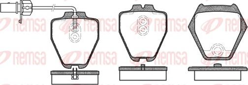 Remsa 0752.02 - Kit de plaquettes de frein, frein à disque cwaw.fr