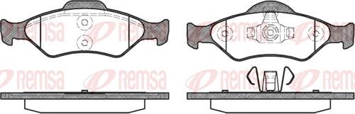 Remsa 0765.00 - Kit de plaquettes de frein, frein à disque cwaw.fr