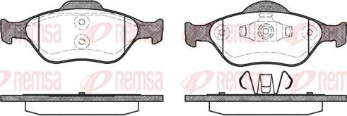 Remsa 0766.00 - Kit de plaquettes de frein, frein à disque cwaw.fr