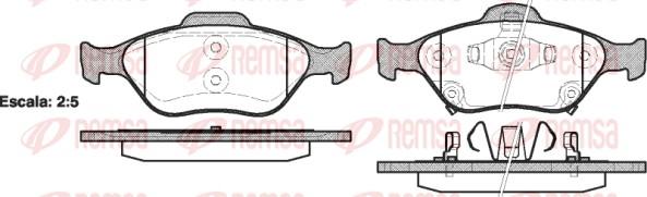 Remsa 0766.12 - Kit de plaquettes de frein, frein à disque cwaw.fr