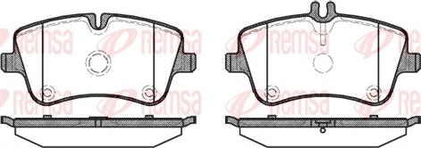 Remsa 0768.00 - Kit de plaquettes de frein, frein à disque cwaw.fr