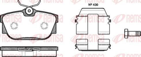 Remsa 0767.10 - Kit de plaquettes de frein, frein à disque cwaw.fr