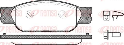 Remsa 0731.10 - Kit de plaquettes de frein, frein à disque cwaw.fr