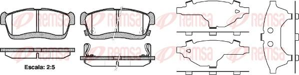 Remsa 0724.42 - Kit de plaquettes de frein, frein à disque cwaw.fr