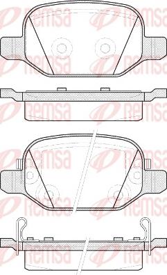 Remsa 0727.52 - Kit de plaquettes de frein, frein à disque cwaw.fr