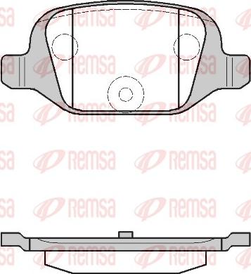 Remsa 0727.00 - Kit de plaquettes de frein, frein à disque cwaw.fr