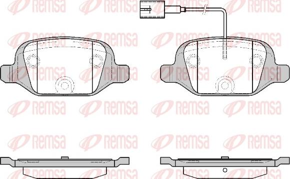 Remsa 0727.12 - Kit de plaquettes de frein, frein à disque cwaw.fr