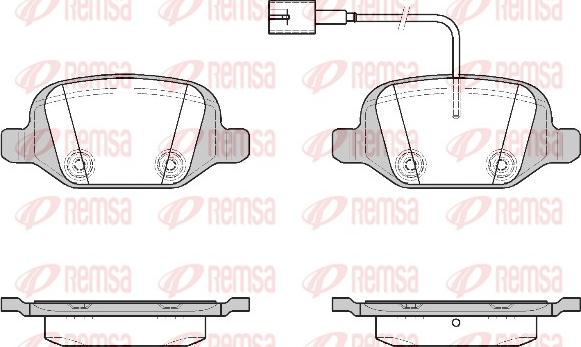 Remsa 0727.22 - Kit de plaquettes de frein, frein à disque cwaw.fr