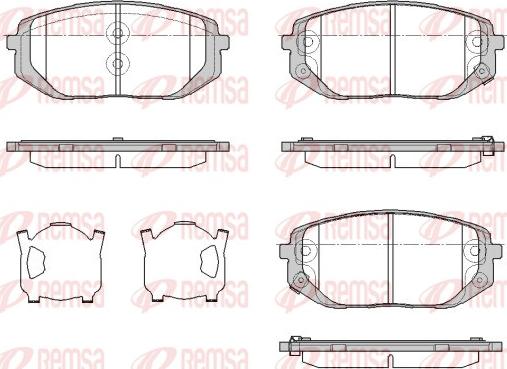 Remsa 1957.02 - Kit de plaquettes de frein, frein à disque cwaw.fr