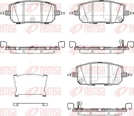 Remsa 1960.02 - Kit de plaquettes de frein, frein à disque cwaw.fr