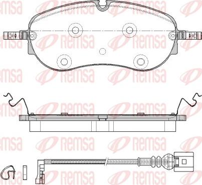 Remsa 1962.01 - Kit de plaquettes de frein, frein à disque cwaw.fr