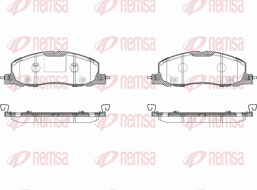 Remsa 1904.08 - Kit de plaquettes de frein, frein à disque cwaw.fr