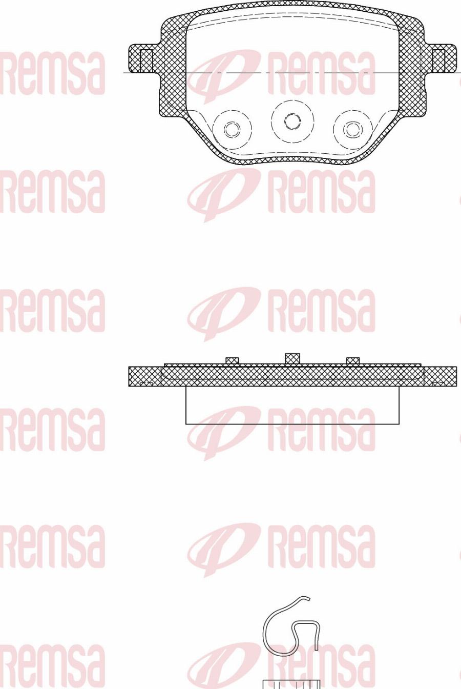 Remsa 1905.00 - Kit de plaquettes de frein, frein à disque cwaw.fr