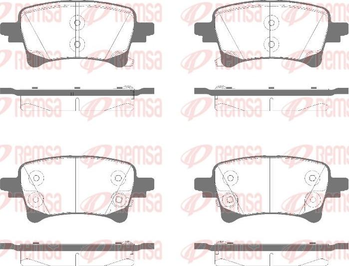 Remsa 1903.04 - Kit de plaquettes de frein, frein à disque cwaw.fr