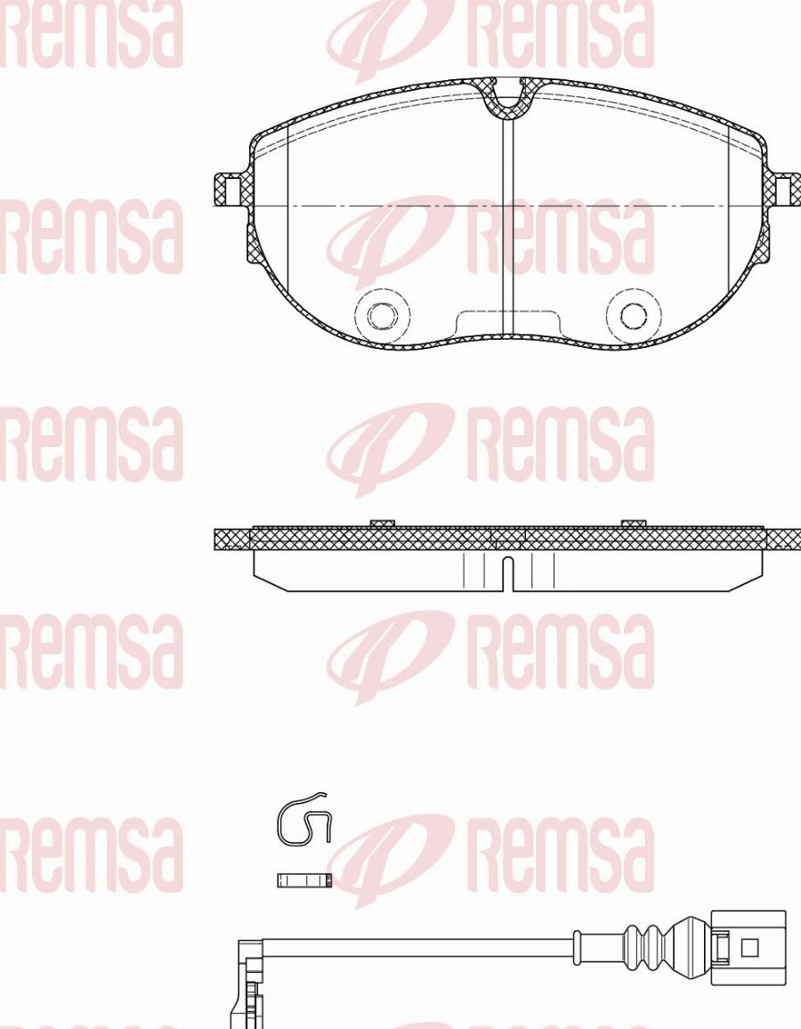 Remsa 1919.01 - Kit de plaquettes de frein, frein à disque cwaw.fr