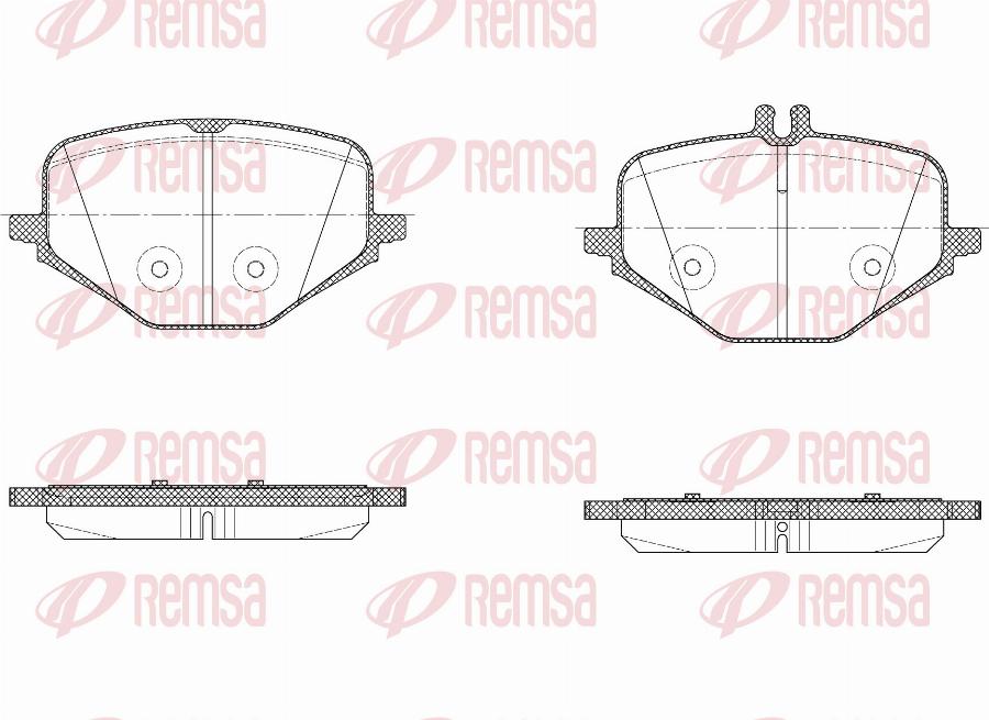 Remsa 1913.00 - Kit de plaquettes de frein, frein à disque cwaw.fr