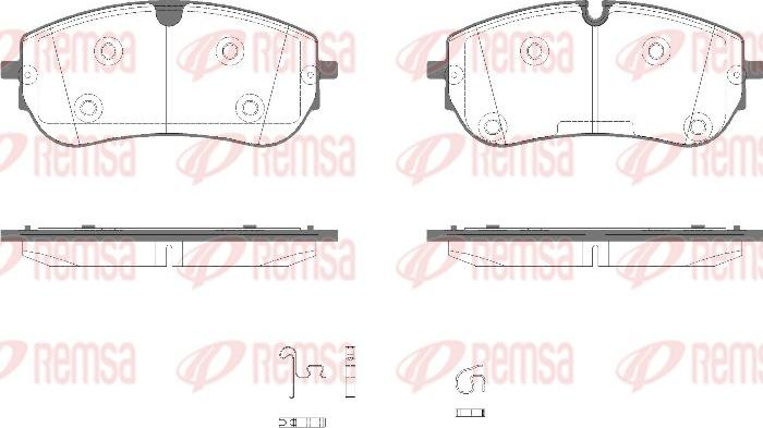 Remsa 1989.00 - Kit de plaquettes de frein, frein à disque cwaw.fr