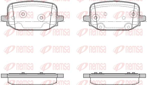 Remsa 1934.00 - Kit de plaquettes de frein, frein à disque cwaw.fr