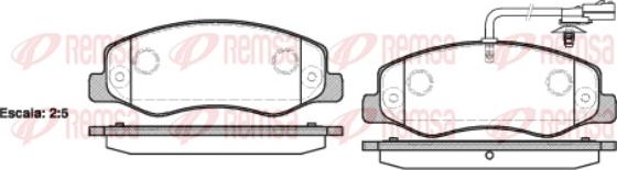 Remsa 1442.01 - Kit de plaquettes de frein, frein à disque cwaw.fr