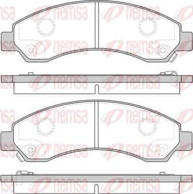 Remsa 1456.04 - Kit de plaquettes de frein, frein à disque cwaw.fr