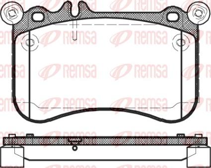 Remsa 1465.00 - Kit de plaquettes de frein, frein à disque cwaw.fr