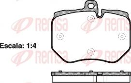 Remsa 1400.00 - Kit de plaquettes de frein, frein à disque cwaw.fr