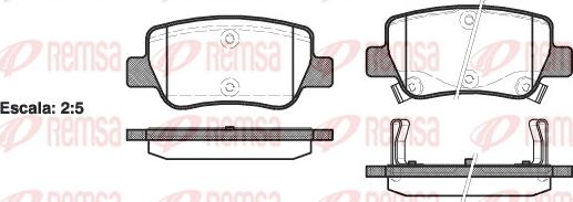 Remsa 1403.02 - Kit de plaquettes de frein, frein à disque cwaw.fr