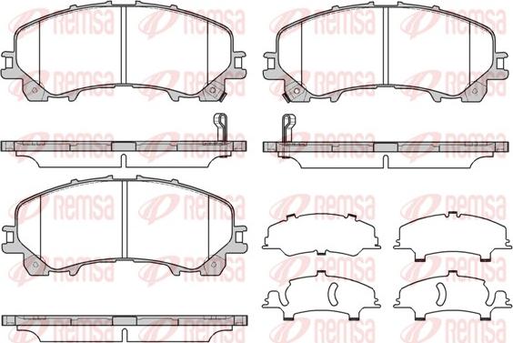 Remsa 1407.12 - Kit de plaquettes de frein, frein à disque cwaw.fr