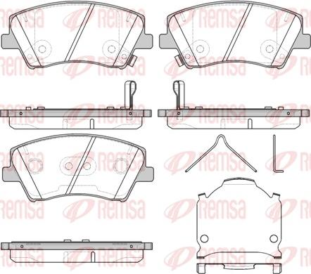 Remsa 1412.04 - Kit de plaquettes de frein, frein à disque cwaw.fr