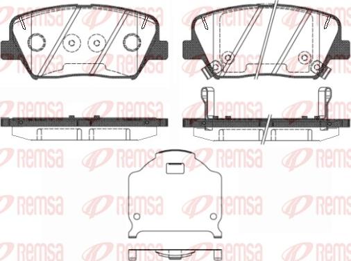 Remsa 1412.02 - Kit de plaquettes de frein, frein à disque cwaw.fr