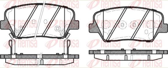 Remsa 1412.12 - Kit de plaquettes de frein, frein à disque cwaw.fr