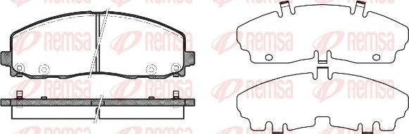 Remsa 1484.04 - Kit de plaquettes de frein, frein à disque cwaw.fr