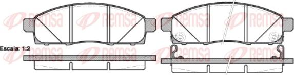 Remsa 1434.02 - Kit de plaquettes de frein, frein à disque cwaw.fr